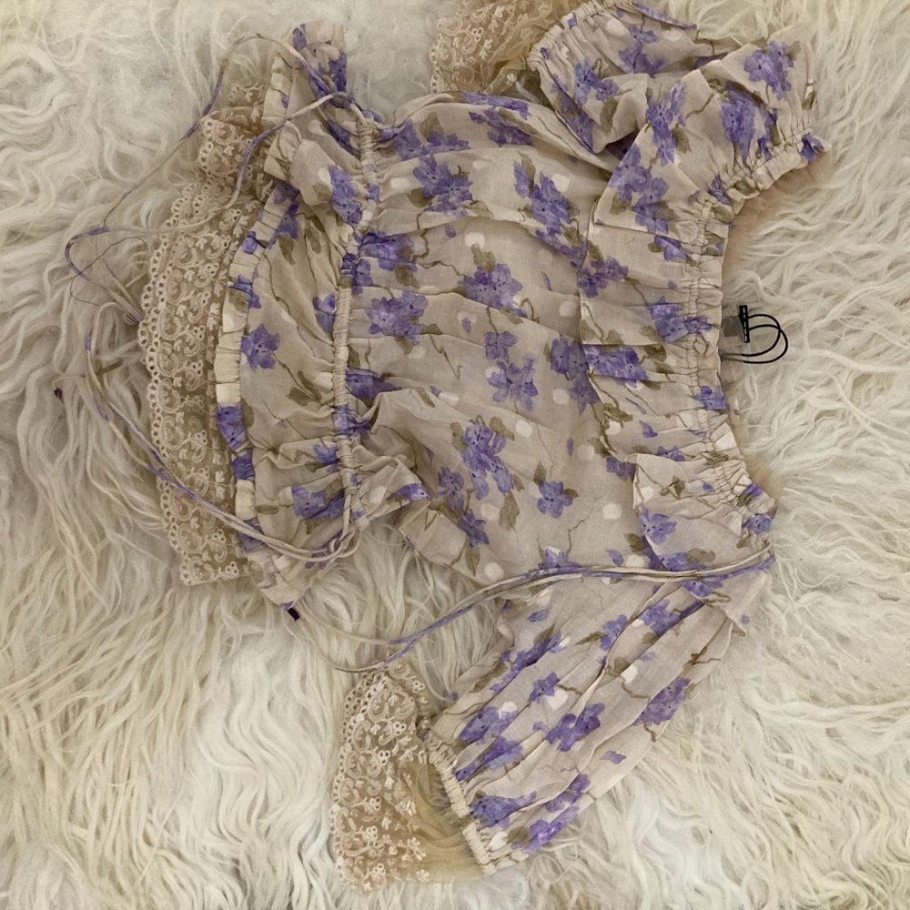 LOVE SAM Floral Print Off-The-Shoulder Blouse - Picture 7 of 8